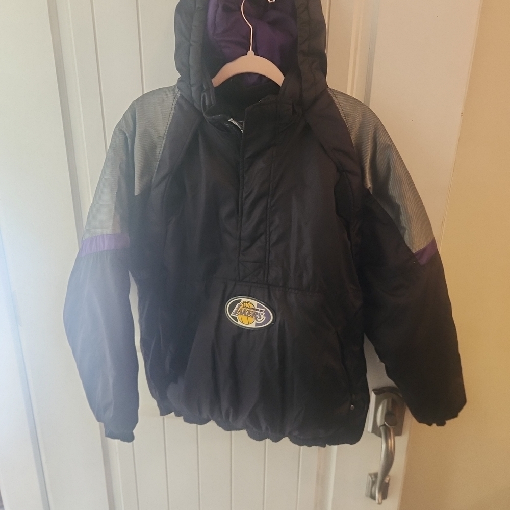 STARTER Black and Purple Kids Puffer Jacket